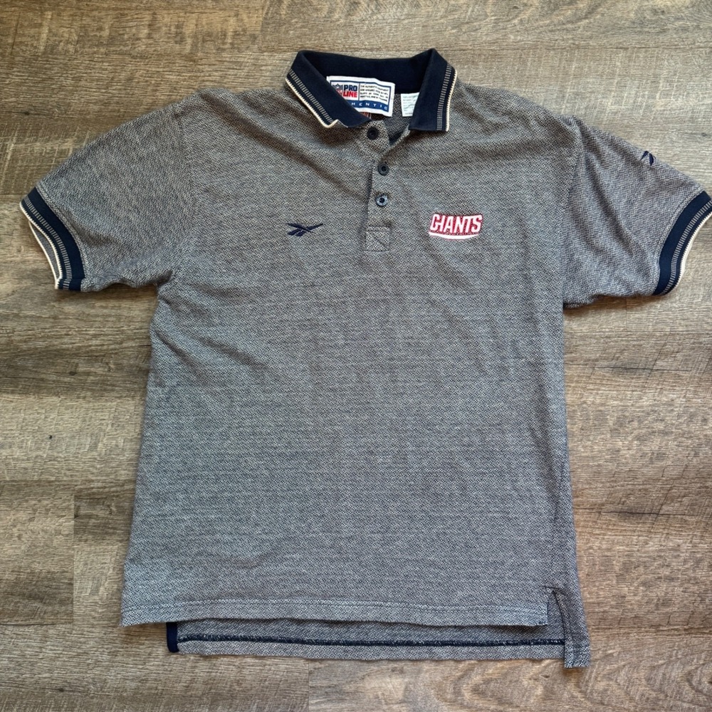 Vintage Pro Line On The Field Authentic NFL New York Giants Polo Shirt Men's L